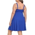 thumbnail image 6 of HDE Womens Plus Size Tennis Athletic Workout Dress with Built-in Shorts & Bra Royal Blue - 18, 6 of 7