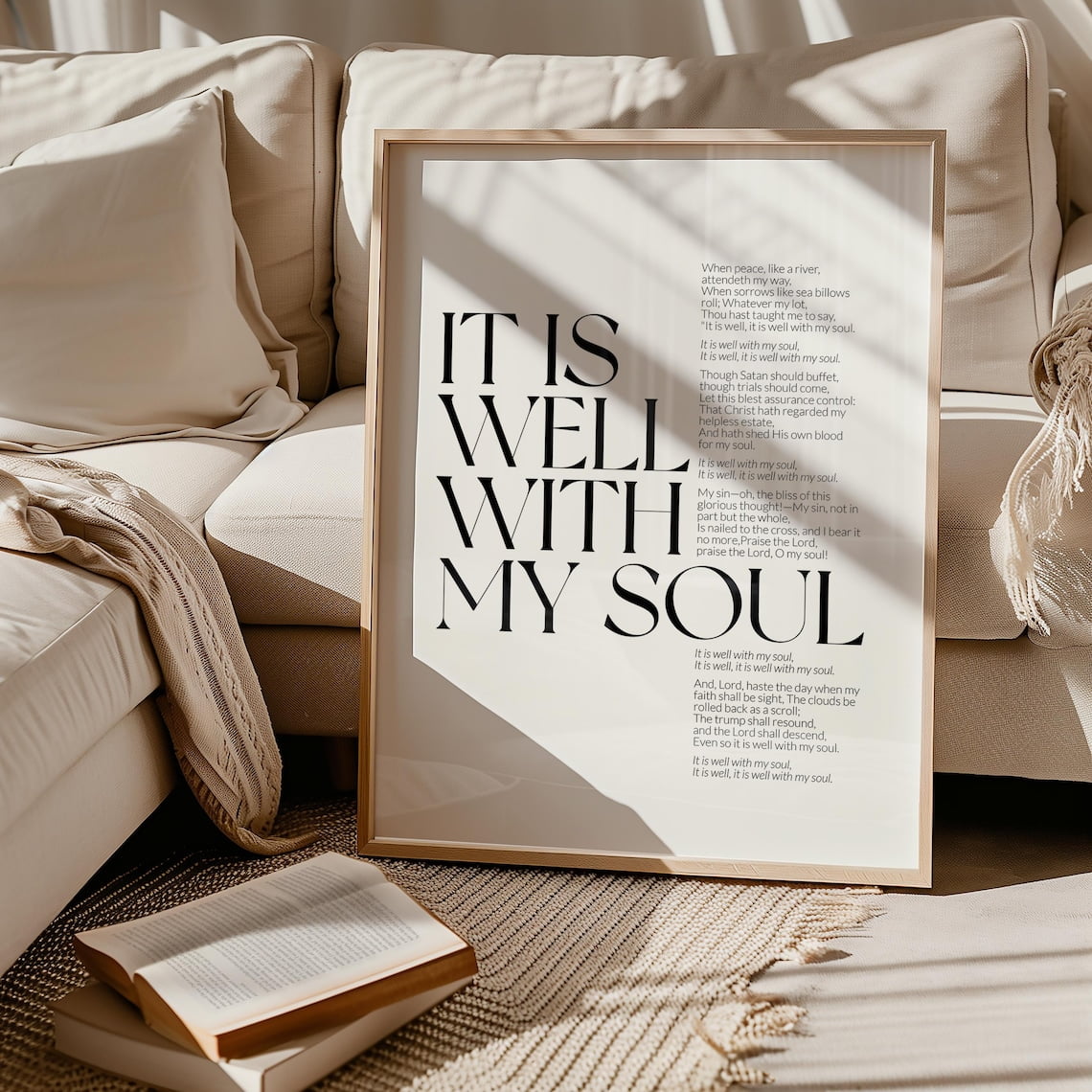 It Is Well With My Soul Hymn Wall Art Print Christian Decor