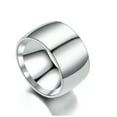 thumbnail image 2 of 12mm Men's Silver/Gold/Black Band Stainless Steel High Polished Ring Size 6-13, 2 of 5