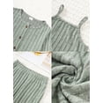 thumbnail image 5 of Mikrdoo Big Girls Clothes 8Y,9Y,10Y,11-12Y,13-14Y Girls Rib Knitted Vest & Flared Trousers & Cardigan Coat 3Pcs Outfits Set 11-12 Years Light Green, 5 of 8