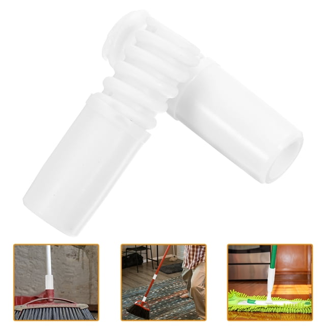 ORDDIART Threaded Tip for Broom Handle Extension Pole Adapter 2Pcs Plastic Cylindrical 11.8x0.63x0.63in