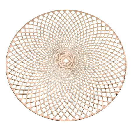 

PVC Foldable Pads Heat Insulation Solid Color Non-Slipping Restaurant Table Round Mat Placemat