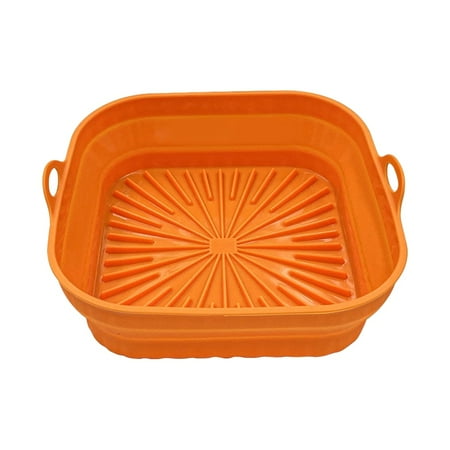 

Foldable Silicone Air Fryer Bast Airfryer Oven Mold Baking Tray Pizza Fried Chicn Bast Reusable Pan Liner Accessories