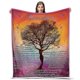 thumbnail image 1 of Oasisdream Dear Mama Throw Blanket for Home, Travel, Office Use, Mother's Day Gift for Her with Tree and Butterfly Printing, 1 of 5