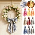 thumbnail image 7 of Wreath Sash for Front Door Buffalo Plaid Wreath Satin Sash Red Wave Garland Ribbon Accessories for Wreaths Yard Doorway Indoor Outdoor Bow Bridal Shower Home Decor,3.5" x 54", 7 of 7