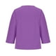 thumbnail image 5 of Tops deportivos,Blusa informal con cuello en V para mujer, manga tres cuartos, tejido de poliéster, suave y transpirable para uso diario, sopatenor, 5 of 8