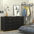 thumbnail image 4 of IKENO 8 Drawer Organizer Dresser, Industrial Wood Black, 4 of 8