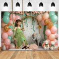 thumbnail image 2 of 210X150cm Children's Forest Animal Birthday Background Cloth Party Balloon Photography Background Cloth Party Decor, D, 2 of 5