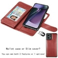 thumbnail image 6 of Takfox Moto G Stylus 5G 2023 Case, for Motorola Moto G Stylus 5G 2023 Wallet Case, PU Leather w Credit Card Holder Flip Cover [9 Card Slots][Kickstand] Folio Magnetic Detachable Hard Case & Strap-Wine, 6 of 8