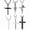 6pcs, variant on 6 Pcs Necklace for Men, Mens Necklaces Jewelry Set, Black and Silver Stainless Steel Necklace, Cross Pendant Necklace, 16-24 inches Chain