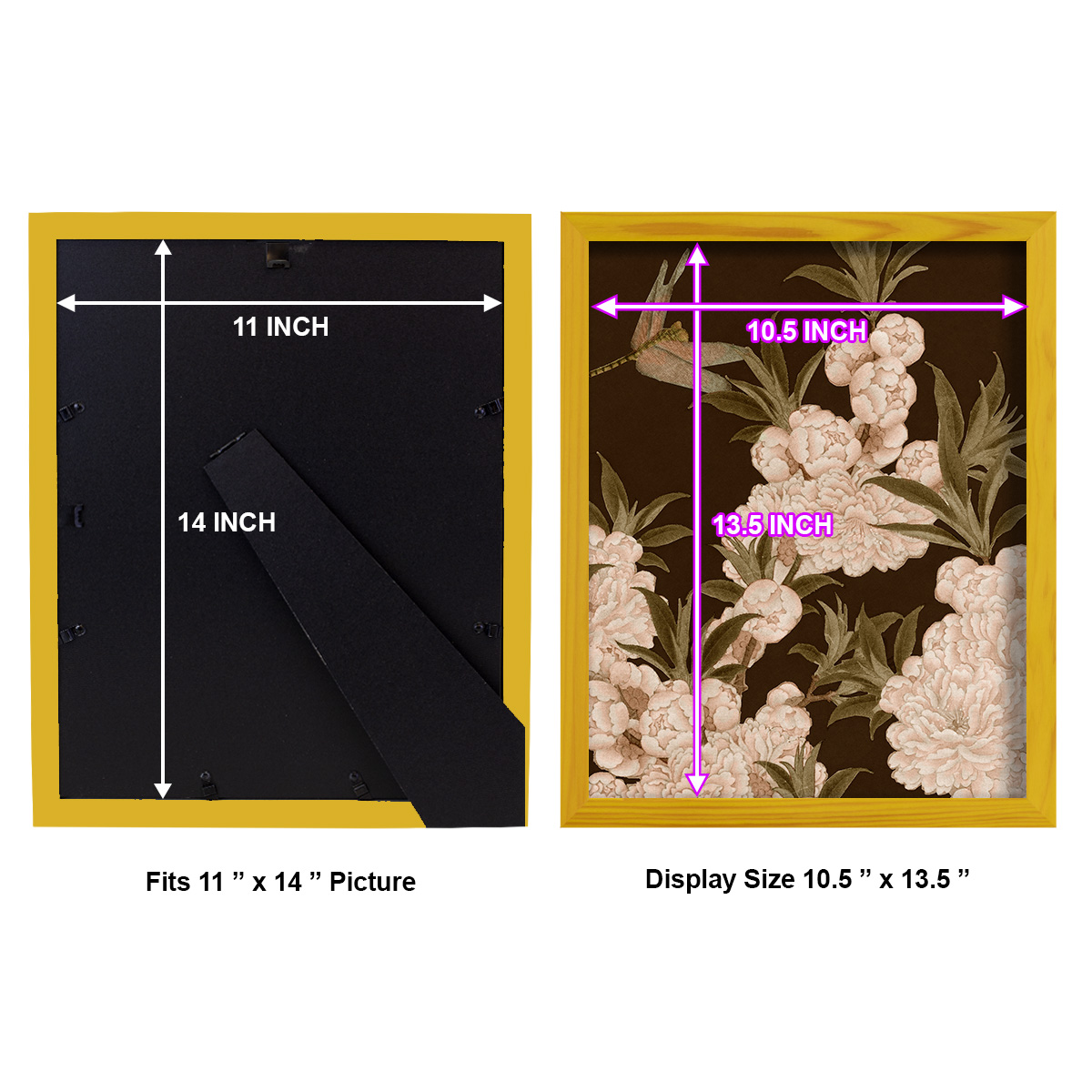 Asian Brocade III - Framed Print w/glass - Sunflower Yellow
