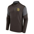 thumbnail image 2 of Men's Fanatics Brown San Diego Padres Logo Quarter-Zip Top, 2 of 3