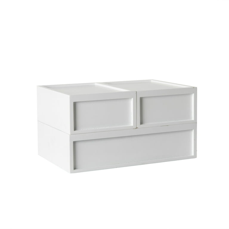 トップス draw drawers 2way tops white Costway 2-Drawer Stackable Storage Organizer, Engineered