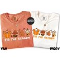 thumbnail image 3 of MoodThreads Studio Unisex Tis the Season Cute Pumpkin Coffee Cupcake Fall Garment-Dyed Graphic Tee, 3 of 6