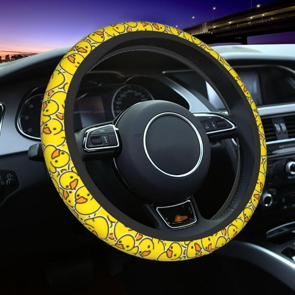 Glow in Dark Paint Splatter Steering Wheel Cover Universal 15 Inch Premium Non-Slip Breathable Car Steering Wheel Accessories for Women Men