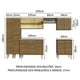 thumbnail image 3 of Cocina Integral 293cm Con Tarja Emilly Madesa 07 Marrón, 3 of 10