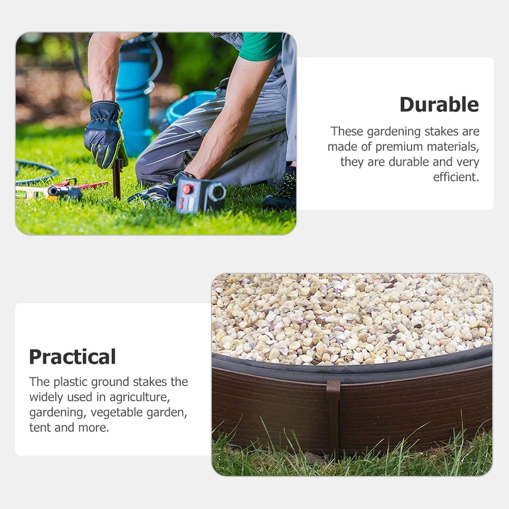 UPKOCH Landscape Edging Stake Garden Landscape Coffee for Homeowners Simple 30Pcs