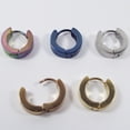 thumbnail image 4 of 5 Pairs of Simple Stainless Steel Men Round Fashion Ear Earrings(Mixed Color 4*9mm), 4 of 10