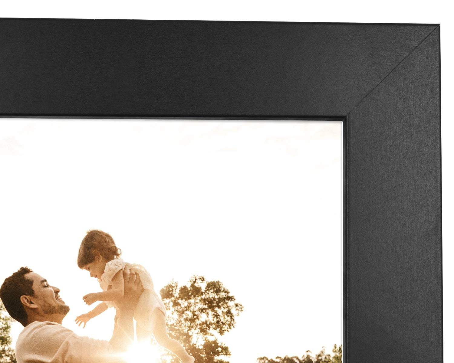 Golden State Art 3-Opening 4x6 Trifold Hinged Photo Frame with Real Glass, Black, 2-Pack