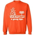thumbnail image 2 of OXI Crewneck Sweatshirt - Well,That's Not a Goog Sign,Basic Casual Sweatshirts for Men's and Women Fleece Sweatshirt Long Sleeve- Orange X-Large, 2 of 2
