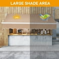 thumbnail image 5 of 13.1*8.2FT Retractable Awning with Aluminum Alloy Bracket and Polyester Cloth, Water and UV Resistant Patio Awnings with Coating of PU and Hand Crank for Deck, Balcony, Yard, Khaki, 5 of 9