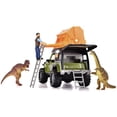thumbnail image 3 of Dickie Toys: Jeep Dino Camper Set - Green & Orange - Light & Sound Toy Vehicle w/ Trailer, Action Figure & 2 Dinosaurs, Licensed, Kids Ages 3+, 3 of 6