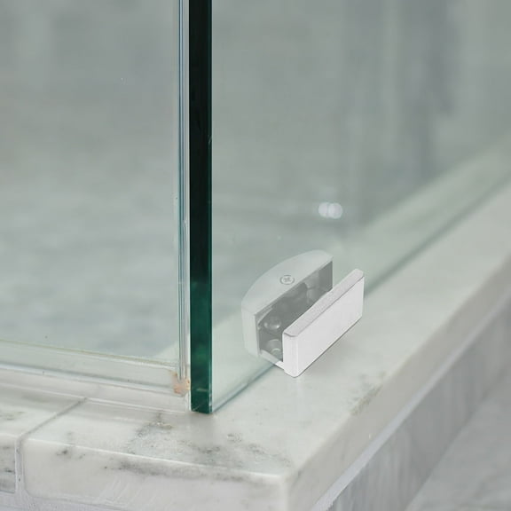 PTOOTP Shower Door Bottom Track Guide Sliding Shower Door Guide 5X1.65in Silver