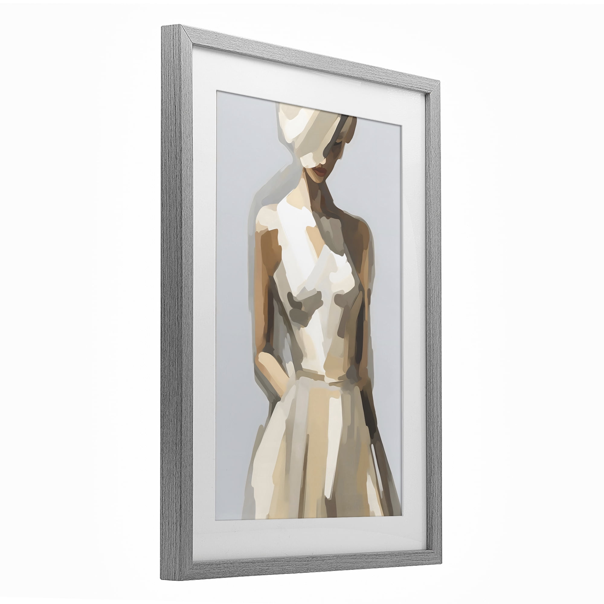 Stupell Industries Sophistication of the Muse Gray Framed Print Under Glass, design by Creative Studio