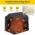 thumbnail image 4 of Eyisean 60.2" Large Outdoor Wooden Dog House with Porch & Insulated Liner, Modern Cabin Style Dog Kennel with Elevated Floor, Pet Cage House with Weatherproof Asphalt Roof for Medium & Large Dogs, 4 of 12