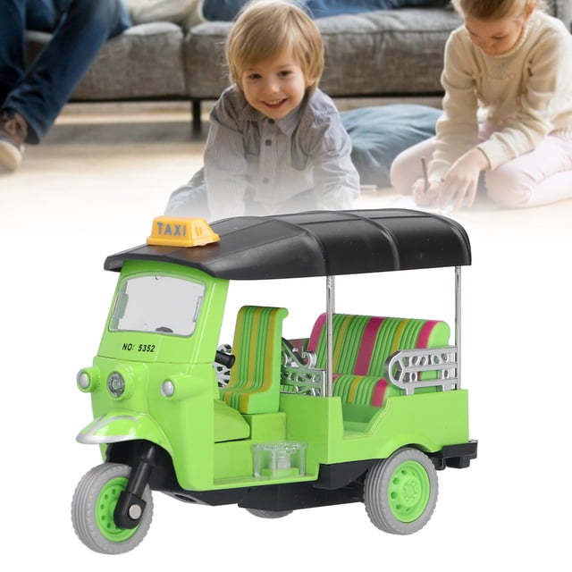 Tricycle Thaï à Rétrofriction, Modèle de Voiture Tuk-Tuk en Alliage avec Motif, Jouet Véhicule Rétro pour Enfants de 3 Ans et Plus, Voiture à Rétrofriction Facile à Utiliser pour le Jeu et la Collection des Enfants