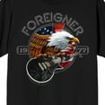 thumbnail image 2 of Foreigner American Bald Eagle With Guitar World Tour 2022 Crew Neck Short Sleeve Men's Black T-shirt-5XL, 2 of 7