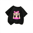 thumbnail image 4 of XEGLSBU Girls Shirts 5T Outfits Kid Girls Cute Print Graphic Round Neck Short Sleeve Tee Summer Casual T Shirt Black Size 13-14 Years, 4 of 4
