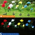 thumbnail image 3 of Solar LED Flower Lights for Outdoor Garden, Patio, Balcony - Waterproof IP44 - White (1 Pack), 3 of 5