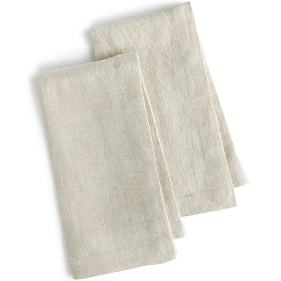 Hotel Collection Serviettes en Lin 2-Pc. Naturel Moderne