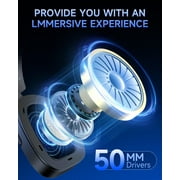 Captain 700 Pro Gaming Headset for PS5,PS4,PC,Switch, Wireless gaming Headphones with Noise-Canceling Flip Mic, 3.5mm Wired Mode for Xbox Series,LED Light,Black