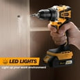 thumbnail image 3 of Cordless Drill Set/Driver, 20V Electric Power Drill With Battery And Charger, 40N Torque, 20+1 Settings, 2 Batteries,3/8-Inch Keyless Chuck, Driver Bits Kit, LED Light, 3 of 7