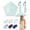 Green, variant on Japan Pencil Umbrella, Ultralight 3.63 oz UPF 50+ Travel Umbrella, 5-Rib Carbon Fiber Windproof Compact Mini Umbrella for Sun and Rain