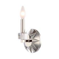 8851-PN Crystorama Lighting Carson - One Light Wall Sconce In Traditional And Contemporary Style - 5 Inches Wide By 7.5 Inches High