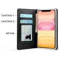 thumbnail image 3 of Black Infolio Wallet Case Credit Card Slot ID Cover, View Stand [with Wrist Strap Lanyard] for Apple iPhone 12 and iPhone 12 Pro (2020, 6.1" Model), 3 of 7