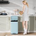 thumbnail image 6 of Arlopu 8 Gallon Step Pedal Trash Can, Stainless Steel, Hands-free Soft Close lid Garbage bin, 6 of 9