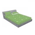 thumbnail image 3 of Ambesonne Modern Fitted Sheet & Pillow Sham Set, Stars Geometric Shapes, Twinxl, Lime Green, 3 of 3