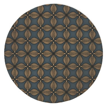Dogwood Flower Blue Indoor Floor Mat by Kavka Designs