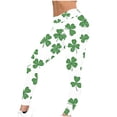thumbnail image 6 of St Patricks Day Leggings for Women Casual Stretch Slim Fit Fashion Printed Fitness Workout Yoga Pants (S, White), 6 of 9
