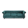 thumbnail image 3 of Miekor Furniture Plush 3-Seater Sofa, Teal, Velvet B5A1978, 3 of 9