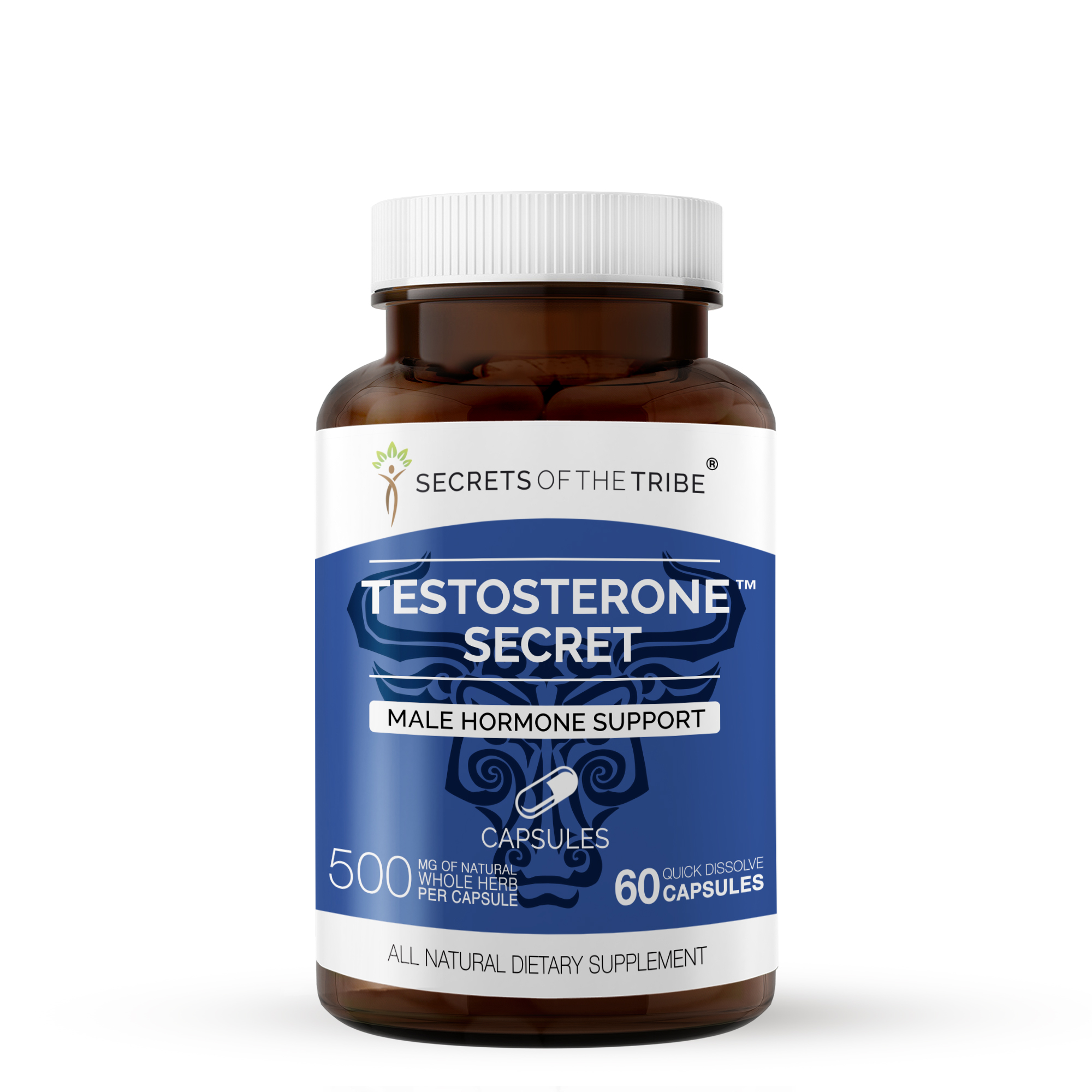 Testosterone Secret 60 Capsules, 500 mg, Pine Pollen, Astragalus