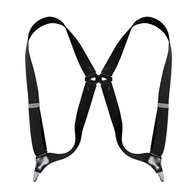 pitrice Bretelles Hommes Femmes en Forme de Y Bretelles Élastiques Réglables Ceinture Arrière Robuste Noir