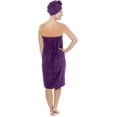 thumbnail image 3 of Women's Towel Wrap - Viscose from Bamboo Spa Wrap Set by Texere (The Waterfall, Purple, Small/Medium), 3 of 6