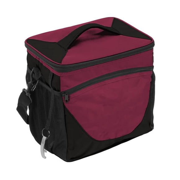 Plain Maroon Cooler for Holds 24 Standard 12 oz Cans