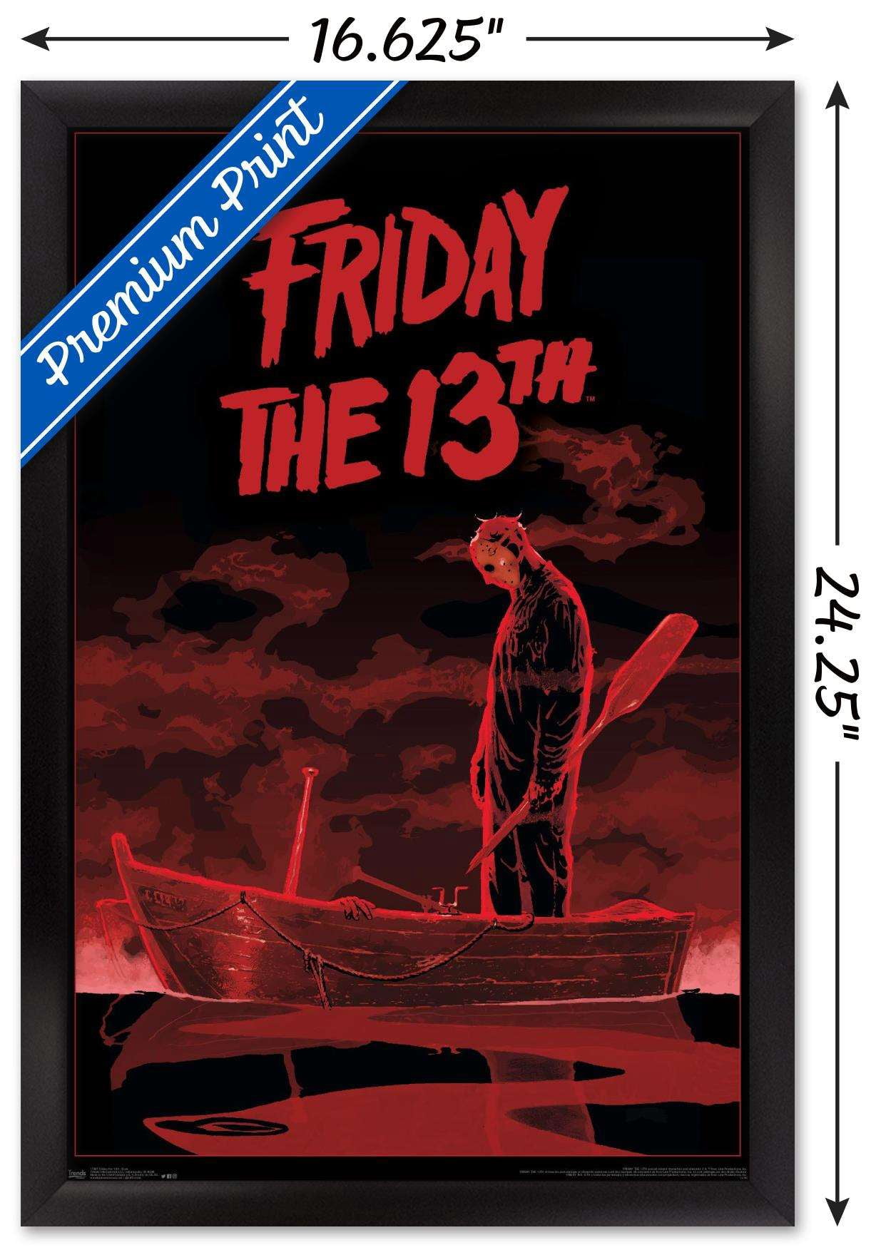 Friday The 13th - Boat Wall Poster, 14.725" x 22.375", Framed