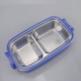 thumbnail image 4 of Stainless Steel Lunch Box, 2 Compartment Leakproof Bento Box, 7.48X4inch Stainless Steel Food Storage Containers, Metal Food Storage Container, Portable Snack Container for Outdoor Work Lunch, 4 of 5